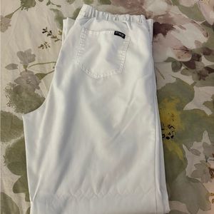 White scrub pants